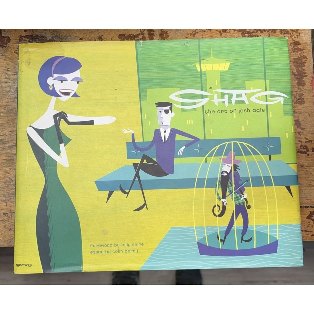 SIGNED Shag: The Art of Josh Agle by Josh Agle Hardcover HB/DJ 2005 Tiki Pinup